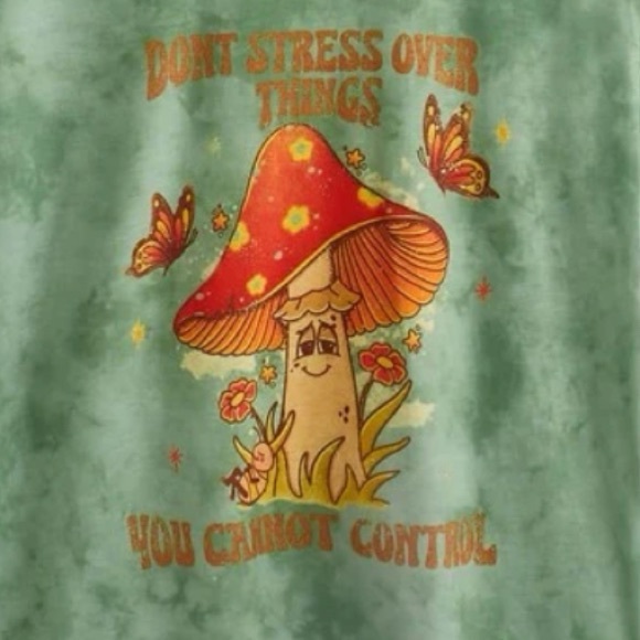 Mystic Sunshine Fairycore x Mental Health graphic oversized tee size large - Picture 3 of 7